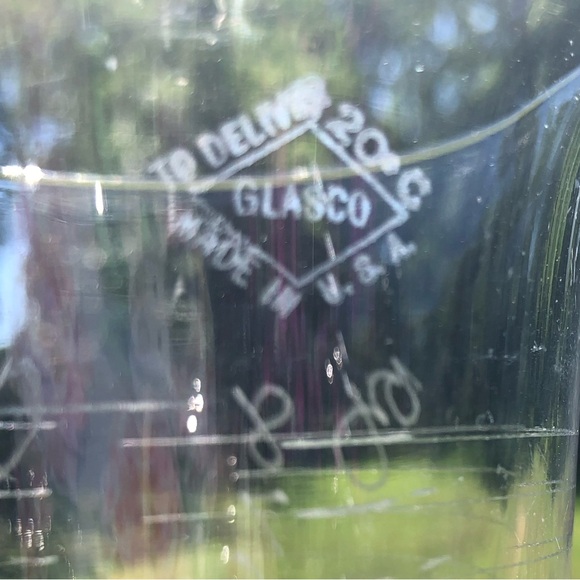 Vintage Glasco Apothecary Measuring Pitcher Beaker Etched Footed - Pour Spout - Picture 7 of 8